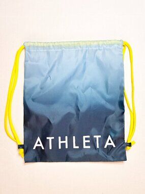 Athleta Girl Ombre Drawstring Cinch Backpack - OS - Blue / Neon Yellow